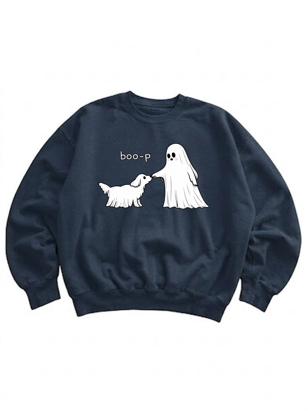 Gildan Navy "Boo-P" Ghost & Dog Sweatshirt